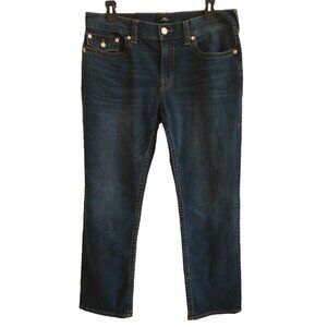 True Religion Ricky Relaxed Straight Jeans Flap Pockets WORLD TOUR BUDDHA 38x31